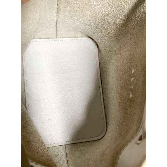 Dooney & Bourke Christa Drawstring Crossbody Bag White Leather Fringe Bucket - Picture 10 of 12